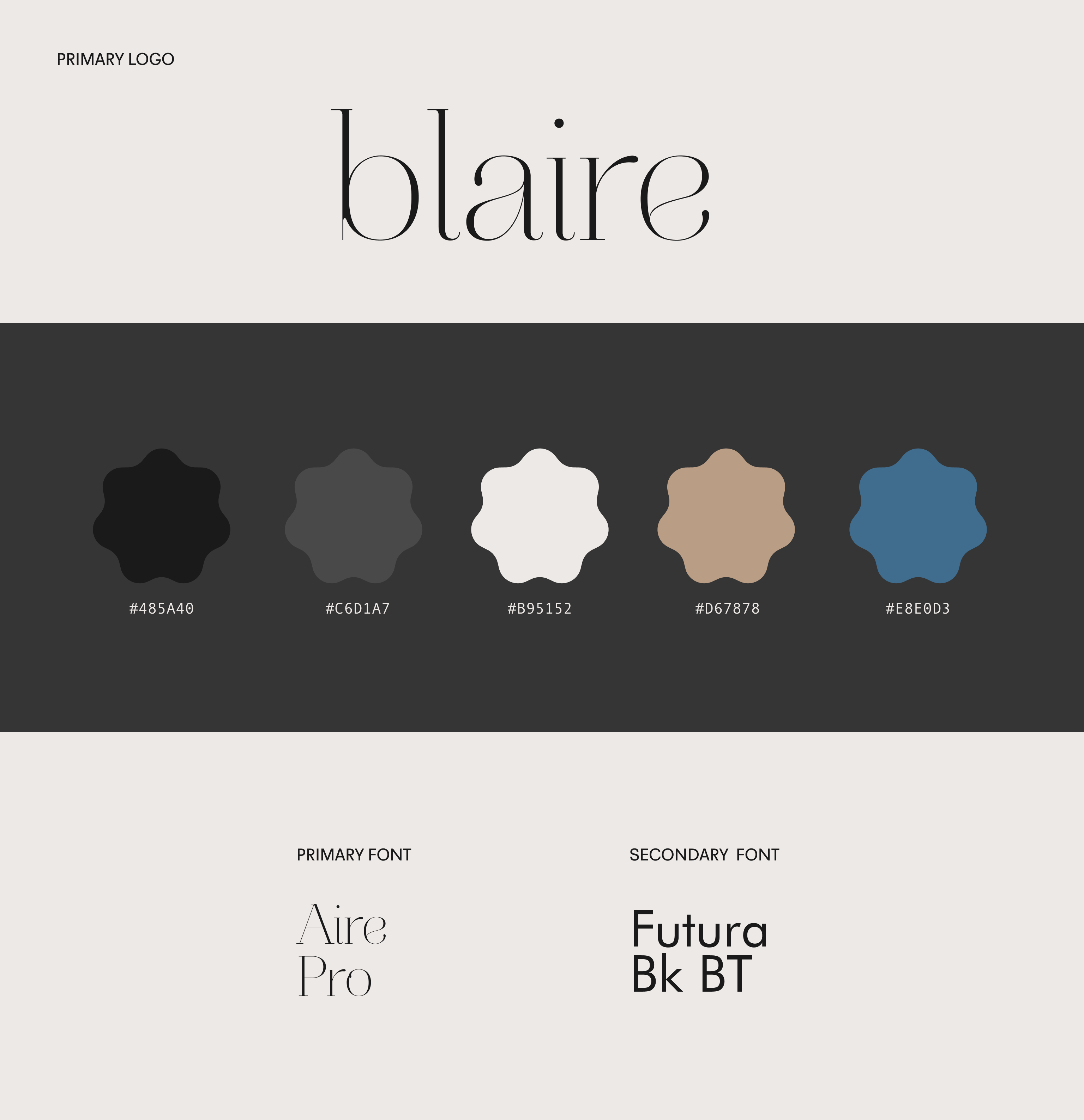 Blaire brand board